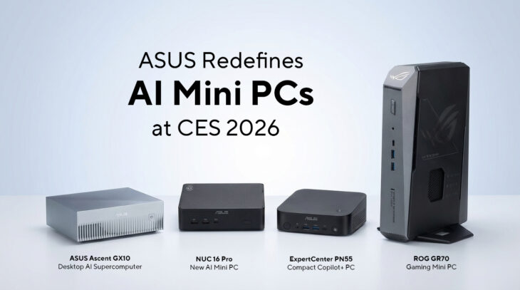 ASUS, CES 2026’da Çığır Açan Ultra Küçük Form Faktörlü Nuc Mini PC’lerini Tanıttı 53 NUC