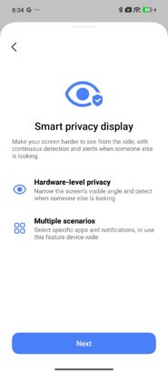 Xiaomi’nin Akıllı Gizlilik Ekranı (Smart Privacy Display) Arayüzü Sızdı 