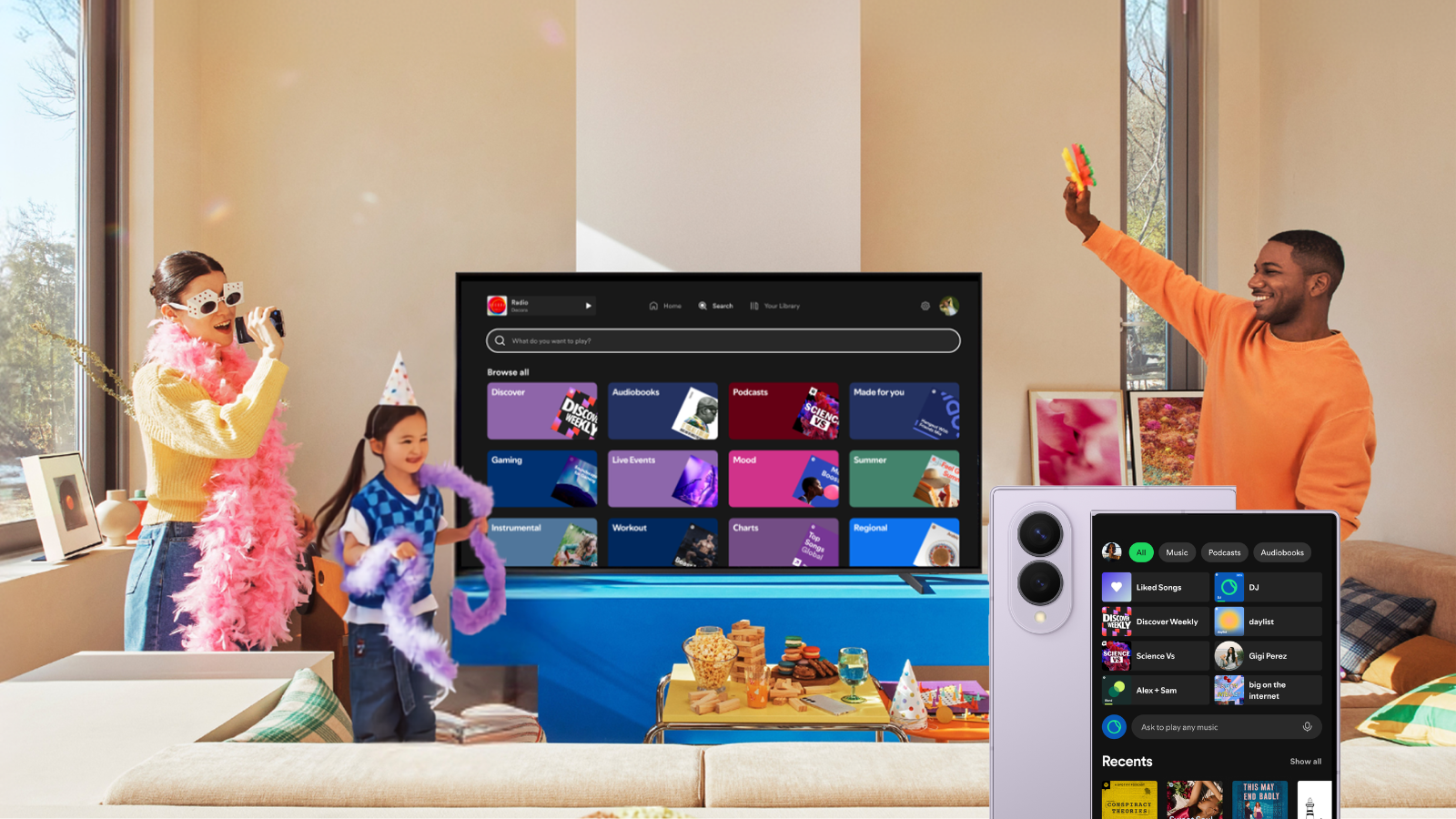 Samsung ve Spotify, Premium Dinleme Deneyimini Daha Fazla Bağlantılı Cihaza Sunuyor