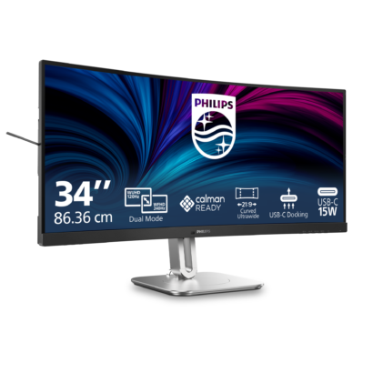  IF Design Awards ödüllü Philips 34B2U5900C monitör, 34 inç kavisli ekran, 140 W’a kadar USB-C güç aktarımı, SmartKVM ve Calman Ready gibi özellikleriyle modern çalışma alanları için esnek ve kapsamlı bir çözüm sunuyor. Monitör, Dual Mode teknolojisiyle kullanıcıların ihtiyaçlarına göre 5120 x 2160 çözünürlükte 120 Hz ile 2560 x 1080 çözünürlükte 240 Hz arasında geçiş yapmasına olanak tanıyor. 