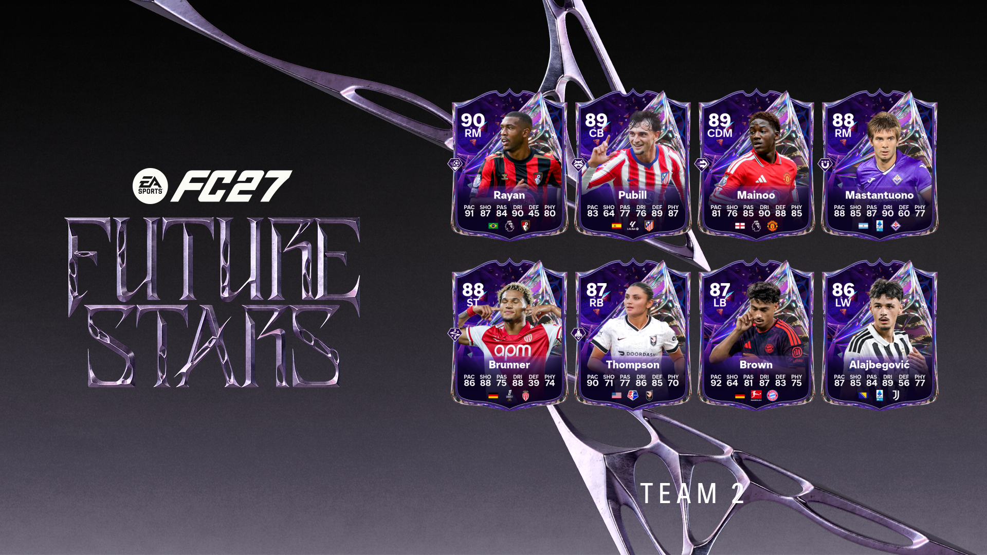 EA SPORTS FC, YENİ NESİL SÜPERSTARLARIN YER ALDIĞI GELECEĞİN YILDIZLARI TAKIM 2'Yİ AÇIKLADI