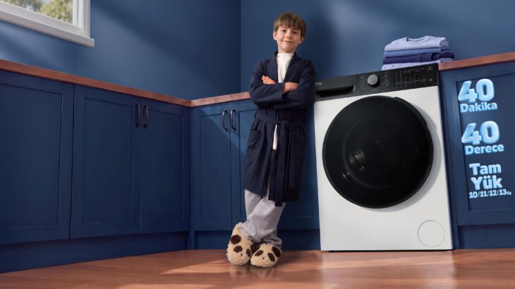 Beko SuperWash Teknolojisi ile 40 Dakikada, 40 Derecede Ve Tam Dolu Makinede Kanıtlanmış Temizlik