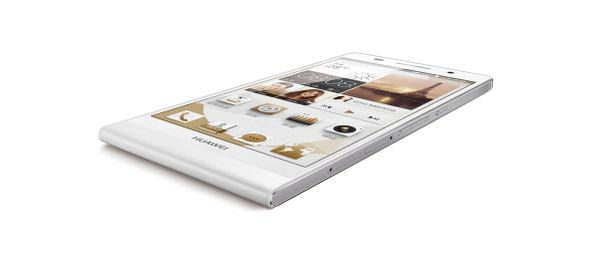Huawei Ascend P6 Beyaz 45° manset