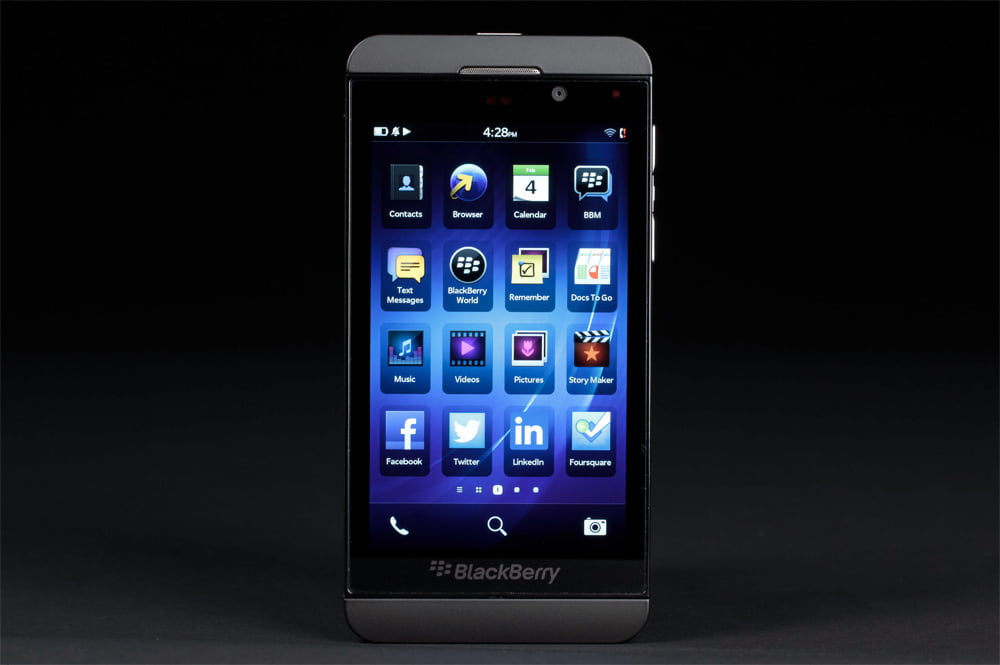 blackberry z10 front display
