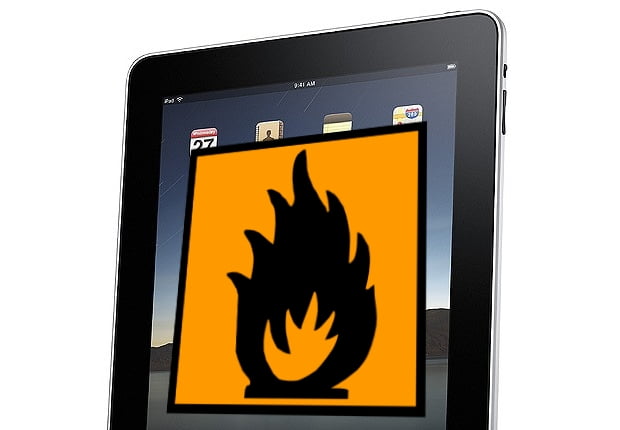ipad flames