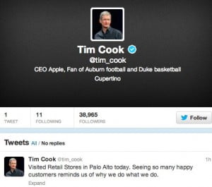 Tim Cook, Twitter'da Hesap Açtı 20 tim cook twitter account1